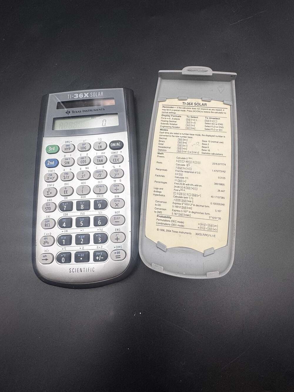Texas Instruments TI-36X Solar Scientific Calculator with Protective Cover